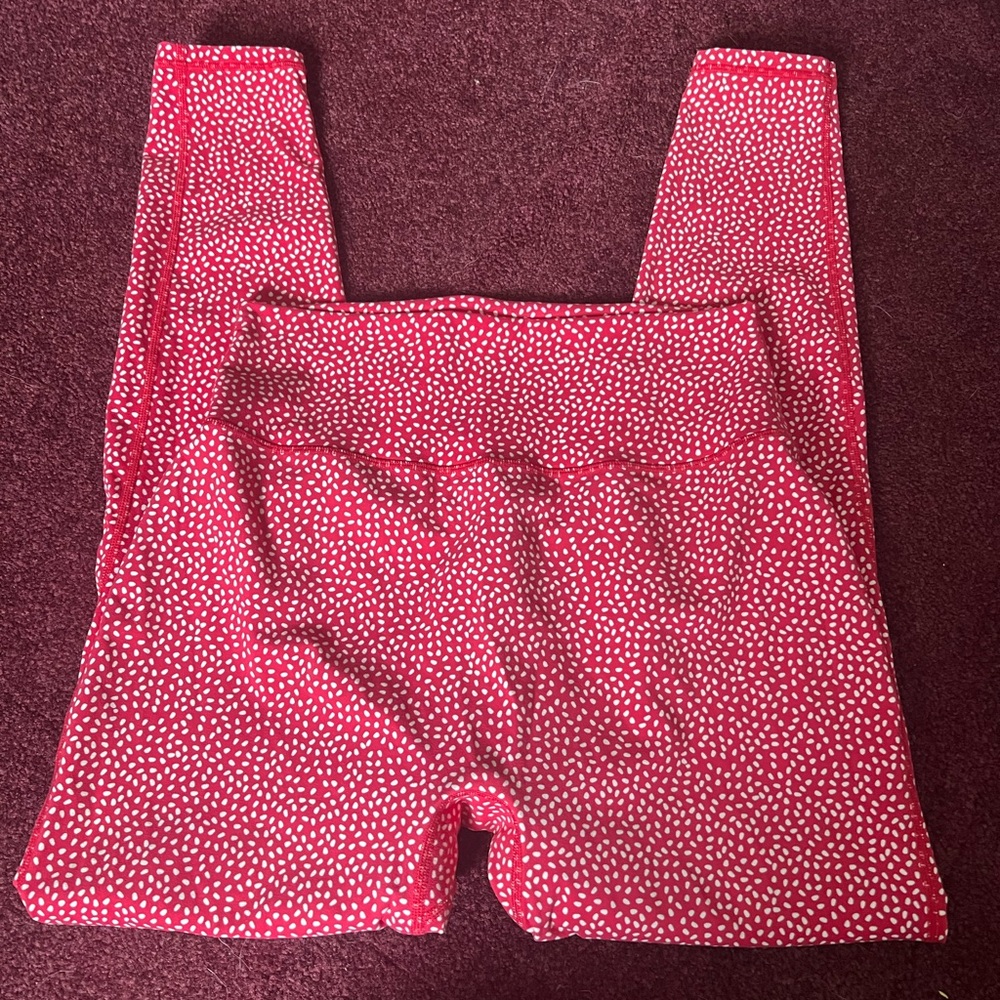 R and White Polka Dot Leggings BUFFBUNNY